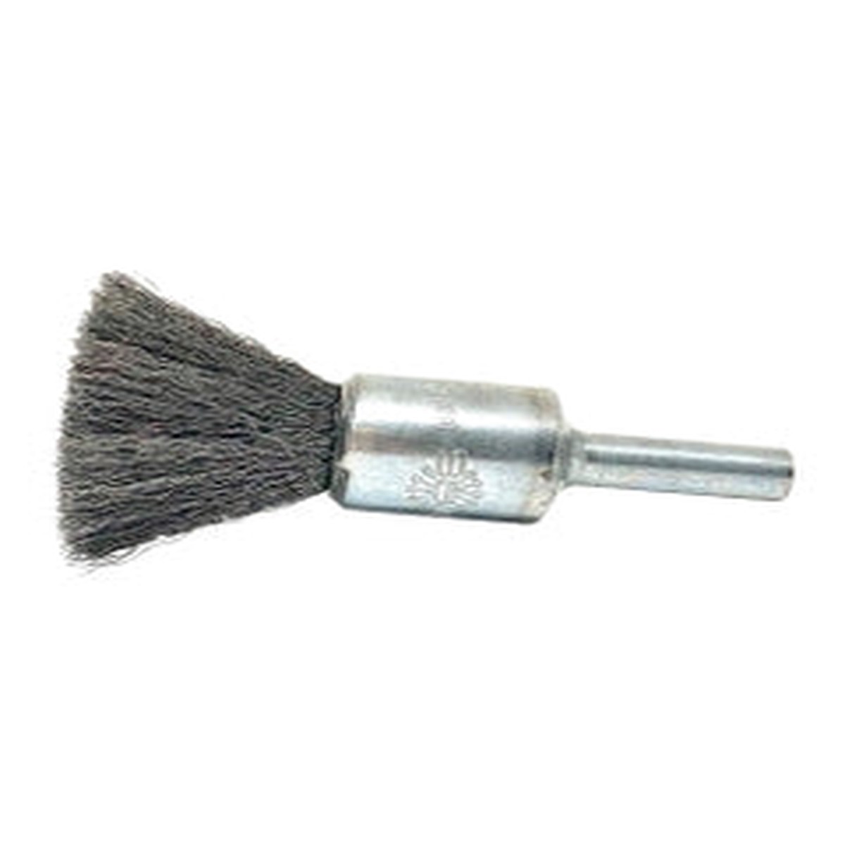 1/2 Diameter1/4 Shank Diameter7/8 Trim Length, 0.006 Crimped Bristle, Carbon Steel, Solid End Brush