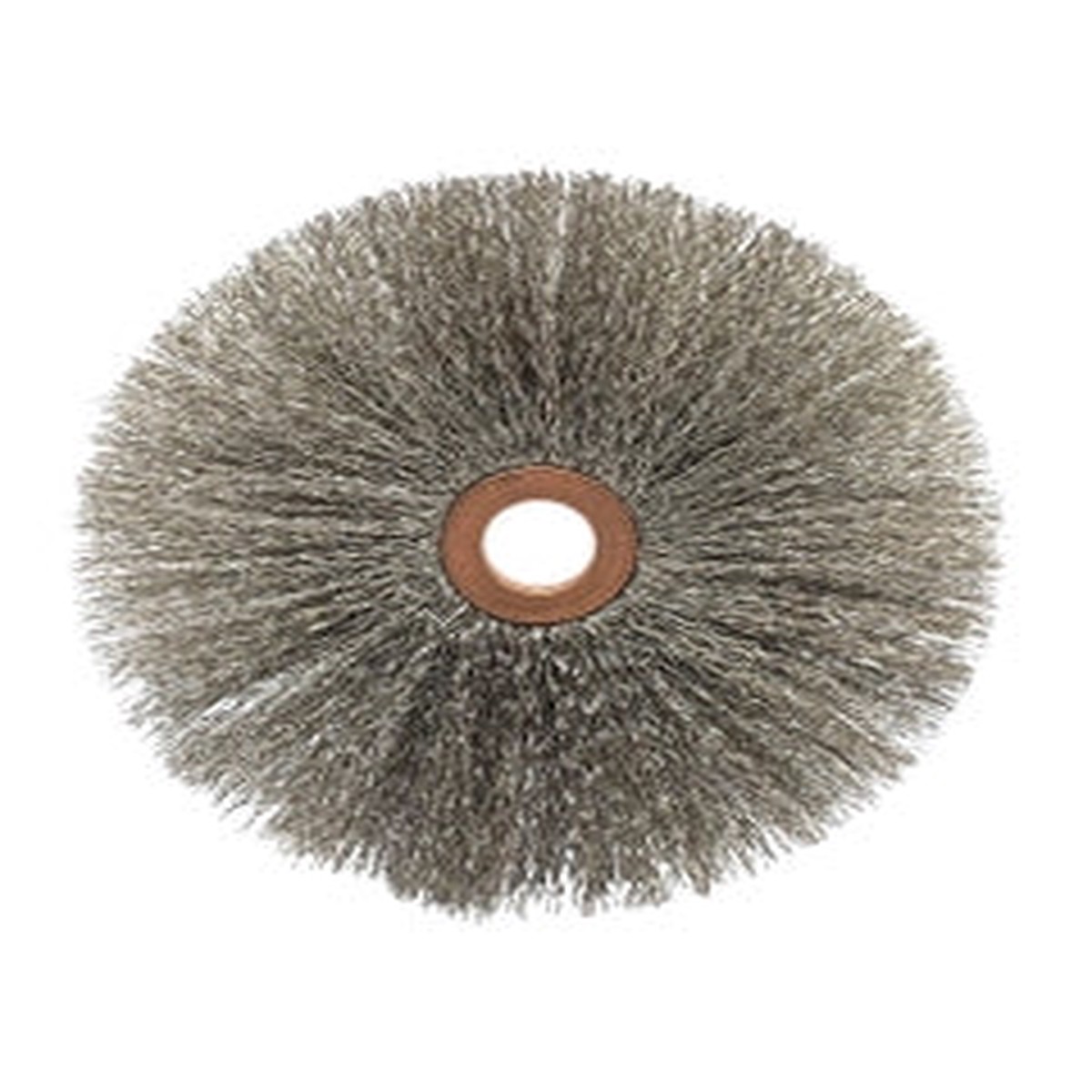3 Diameter5/8 Width, Stainless Steel, 0.008 Crimped Bristle, Wheel Brush