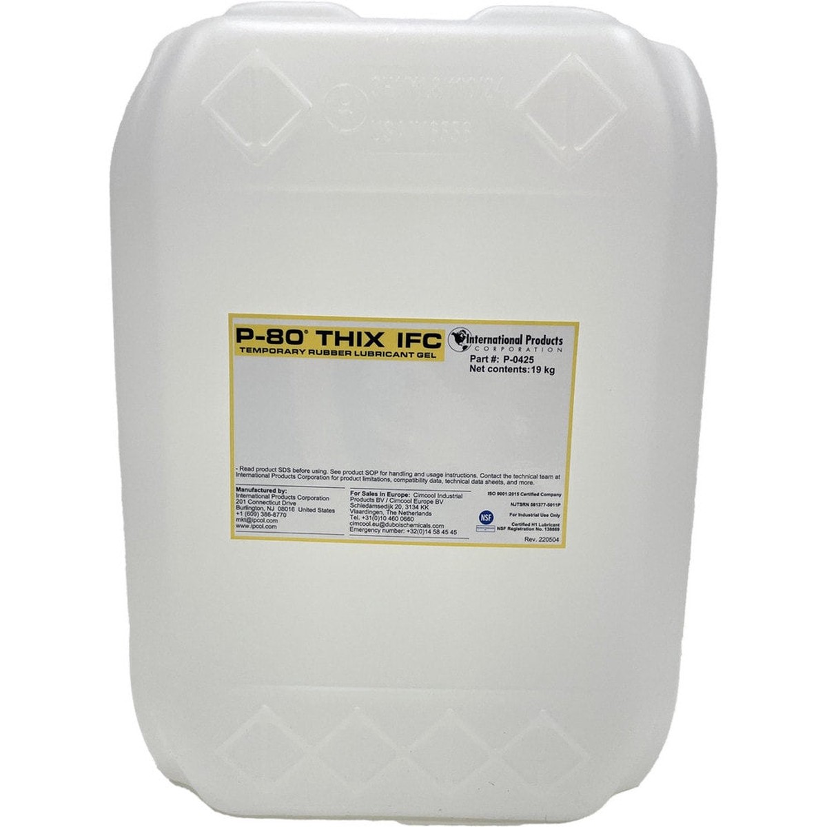 Lubricant Gel: 20 L Jug, Oil in Water Emulsion
