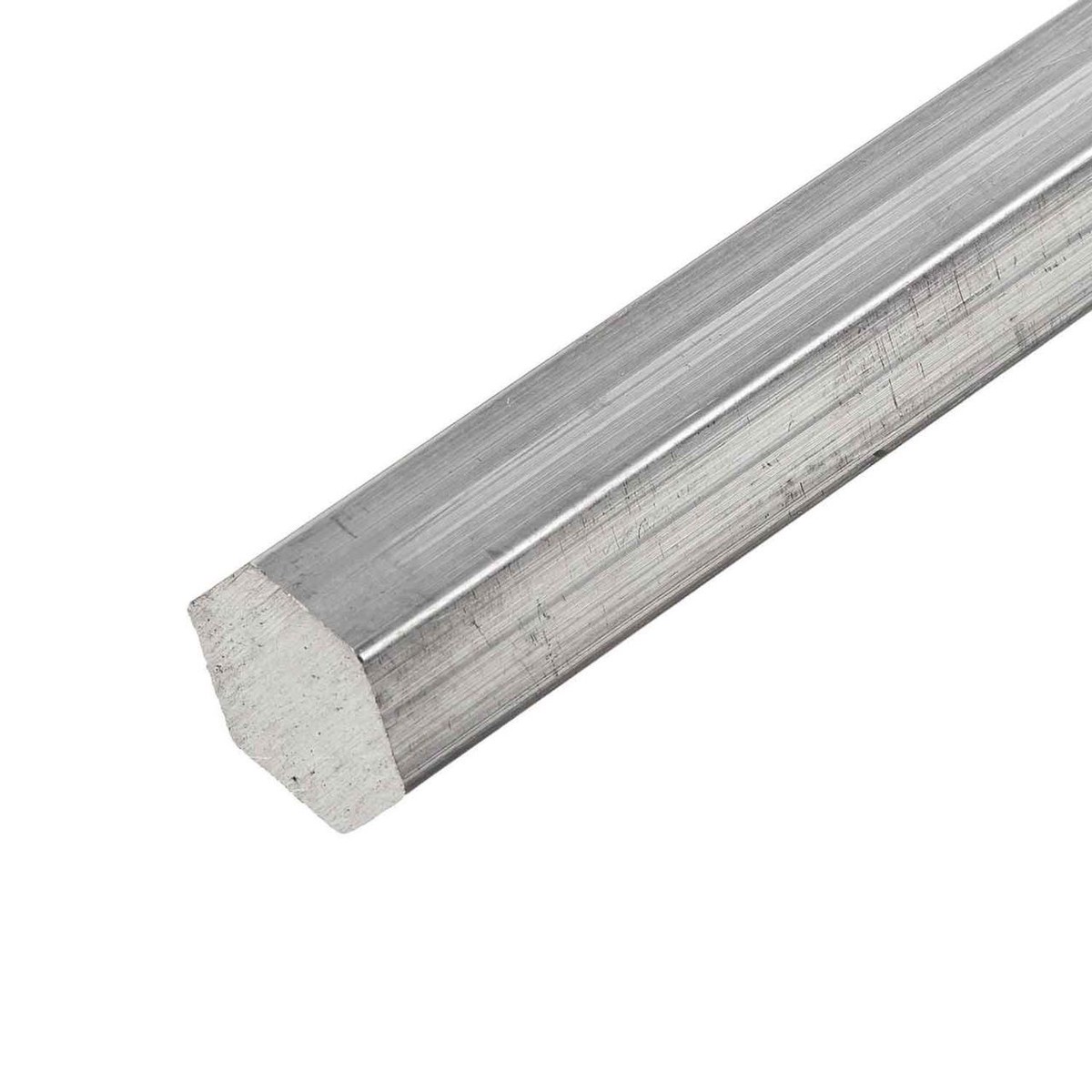 Across Flat 36mm Length 250mm 6061 Aluminum Solid Hex Rod Bar