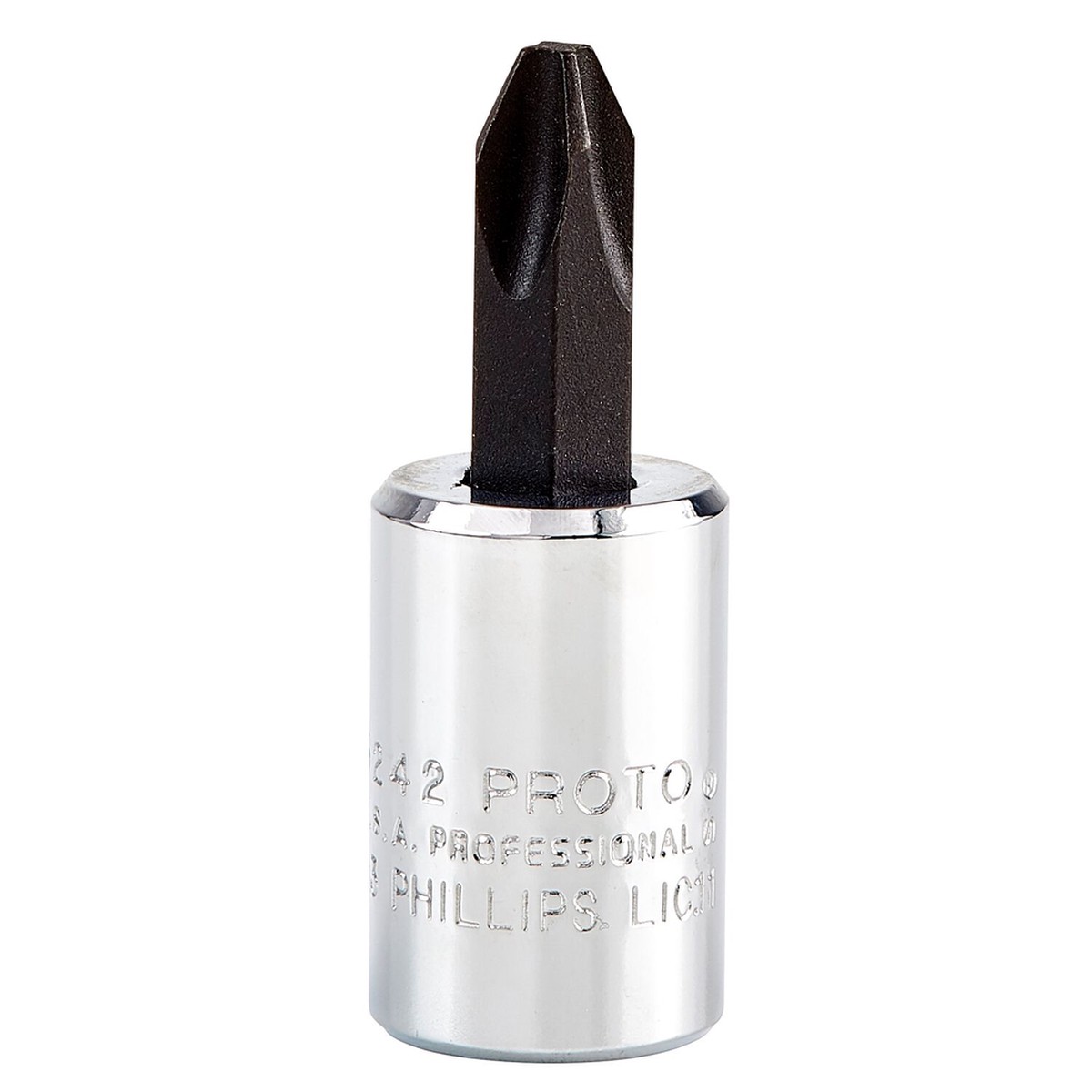 Proto, J5242, Screwdriver Bit Socket, 3/8 in Drive, 3/64 in Tip Width, Full Polish Chrome, Metal