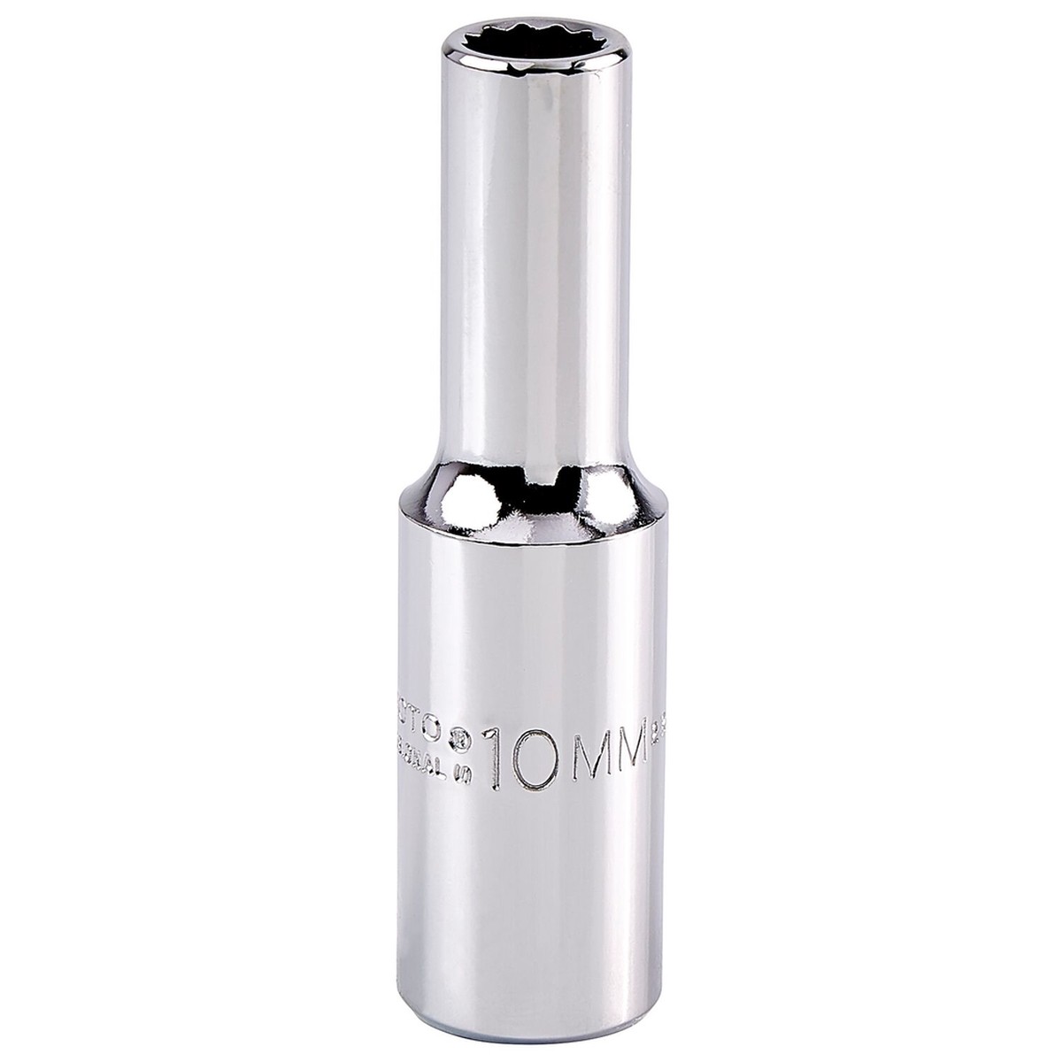 Proto, J5310M, Deep Socket, 10 mm; 12-Point, 1/2 in Drive, Full Polish Chrome