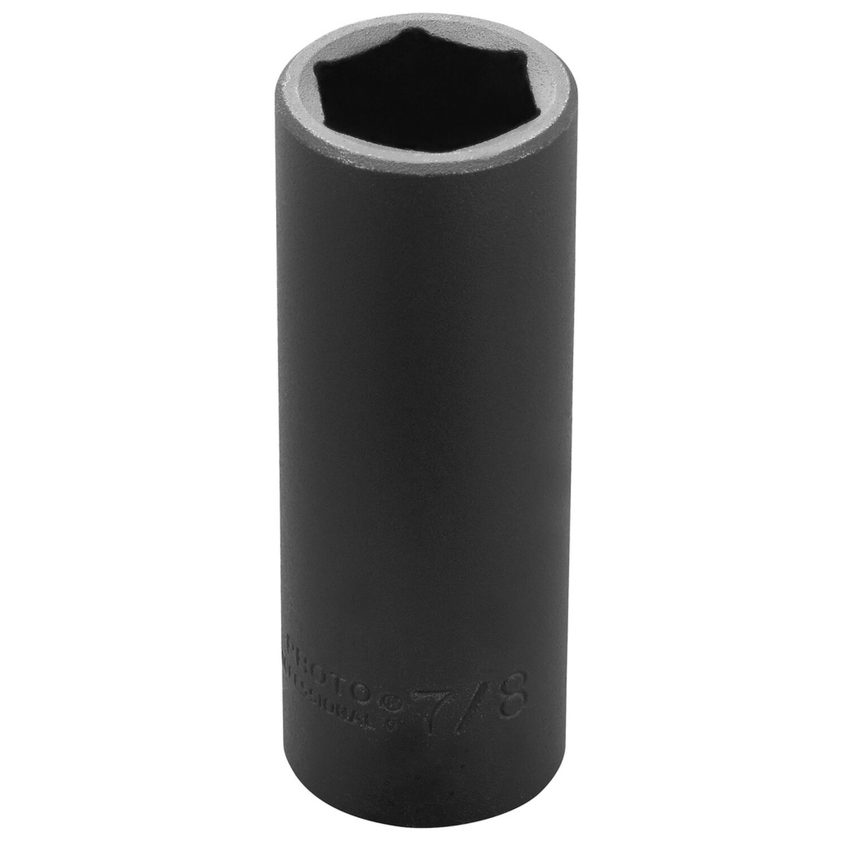 Proto, J7328H, Impact Socket, 1/2 in Drive; 7/8 in; 6-point; Black Oxide
