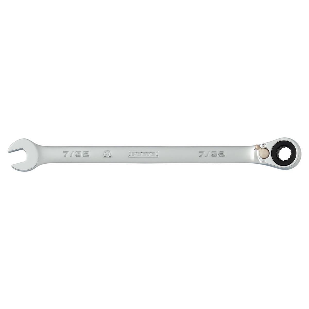 Proto, JSCV07T, Ratcheting Wrench, 7/32 in; 12 Point, 5 in; Full Polish Finish