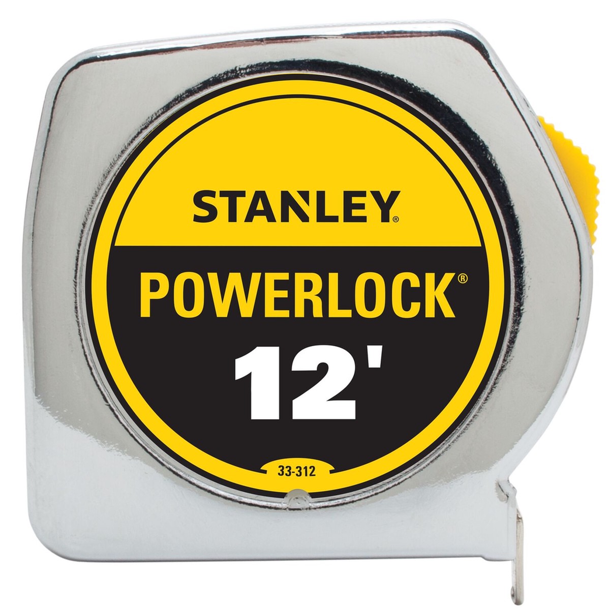 Stanley, 33-312, Tape Measure, 12 ft; 0.75 in Blade Width, Mylar Coating, 16 in and 19.2 in Stud Markings