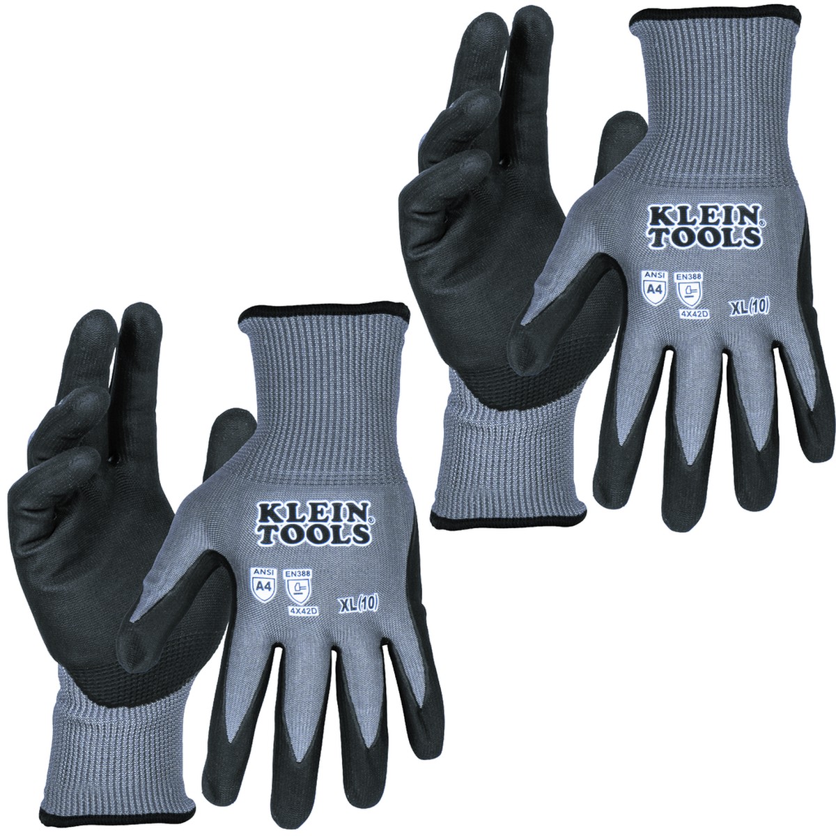 Knit Dipped Gloves, Cut Level A4, Touchscreen, X-Large, 2-Pair