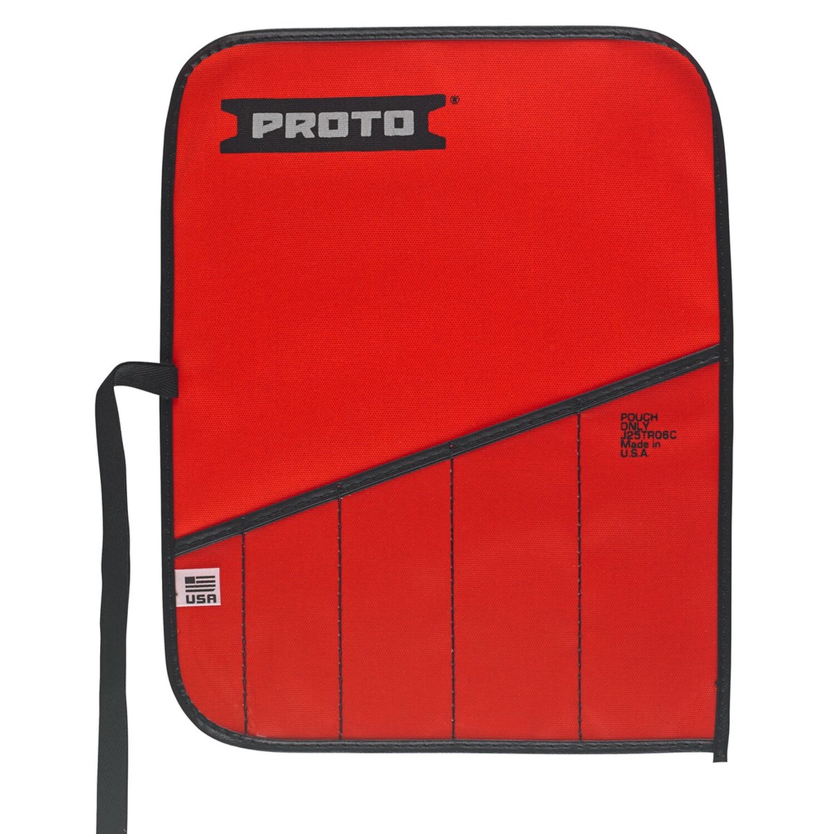 Proto, J25TR06C, Tool Organizer, 12 in; 9.5 in; Red Canvas, 5 Pockets