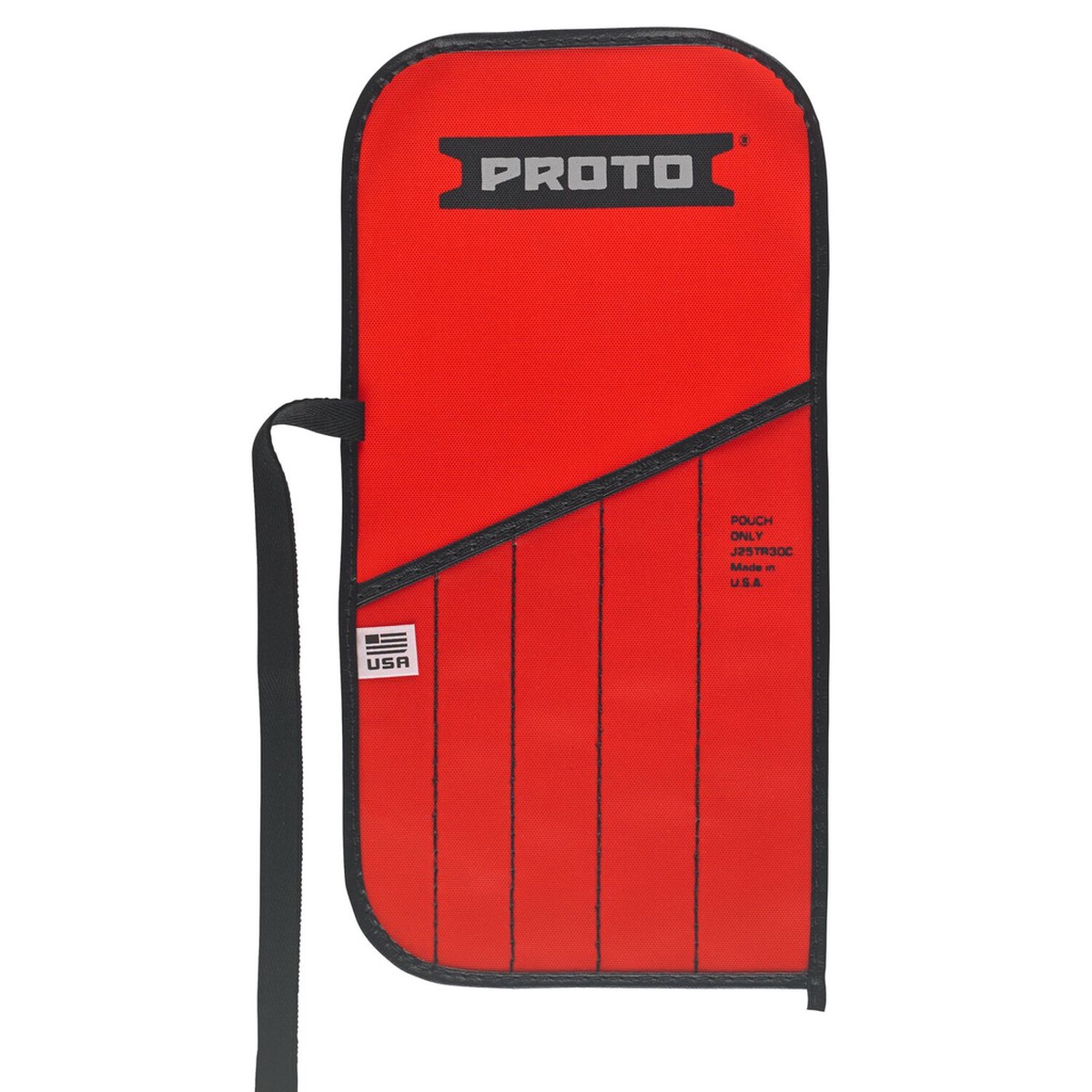 Proto, J25TR30C, Tool Organizer, 12 in Length; 6.2 in Width; Red Canvas; 5 Pockets