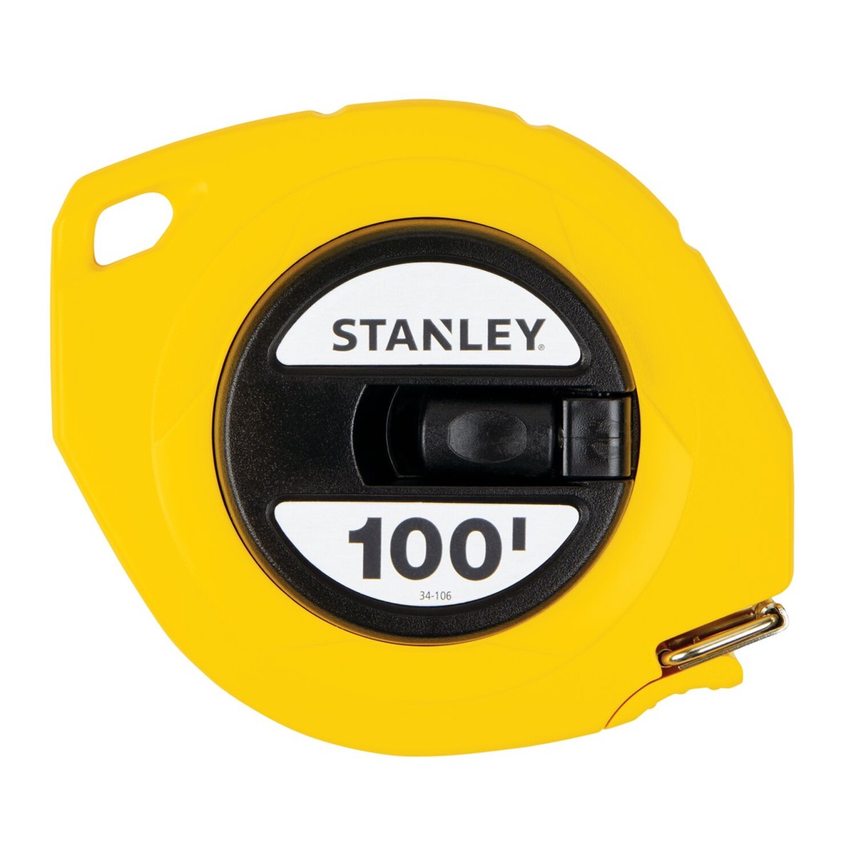 Stanley, 34-106, Long Tape Measure, 100 ft; 3/8 in, Steel Blade, ABS Plastic Case
