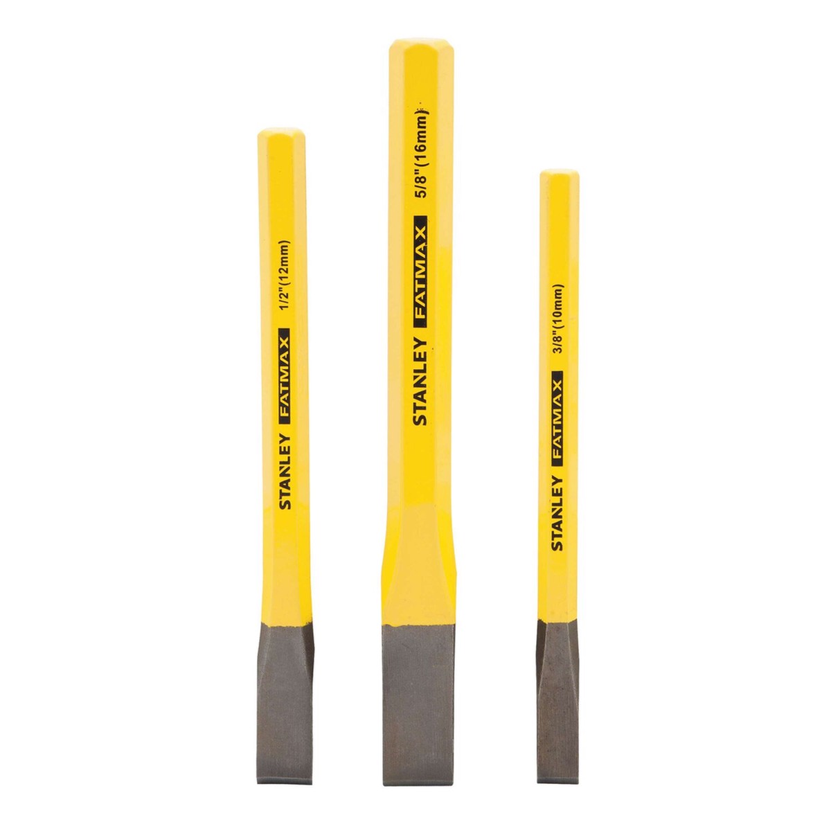 Stanley, FMHT16553, Cold Chisel Set, 3 pc, Steel, 0.5 in Width, 9.3 in Length