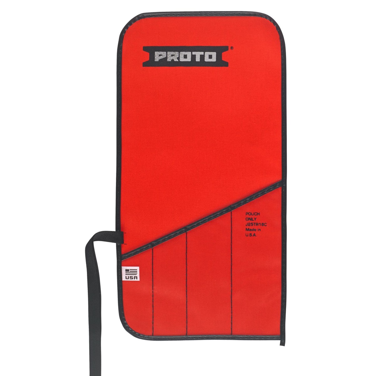 Proto, J25TR18C, Tool Organizer, 4 Pockets, Red Canvas, 7.5 in; 7.2 in; 0.2 in