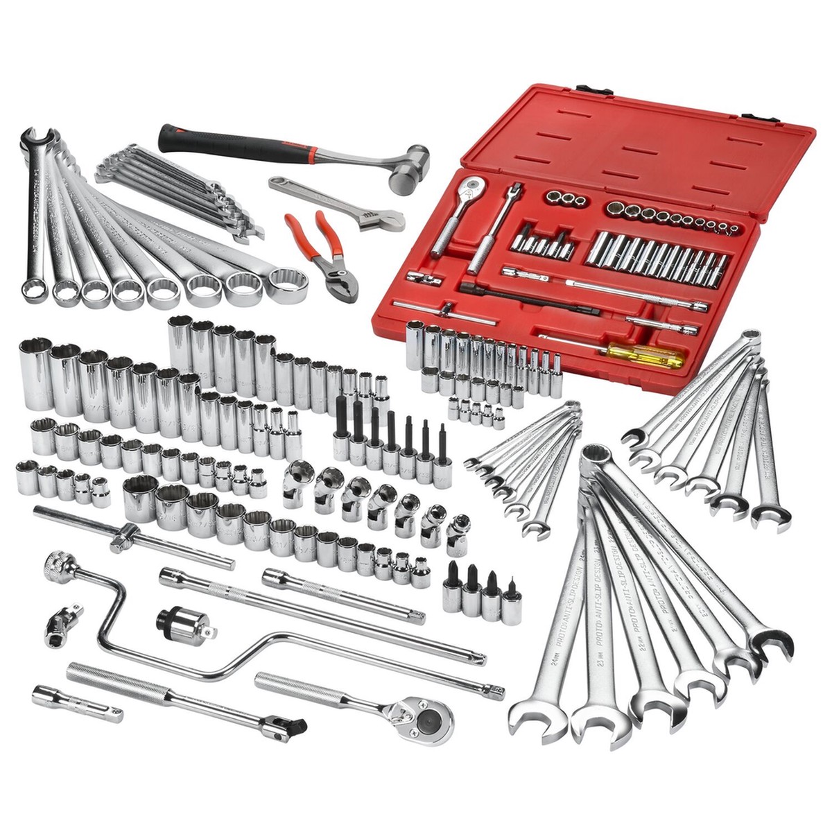 Proto, J99900, Wrench Set, SAE, 34 wrenches, 143 sockets, 1/4" & 3/8" drive tools
