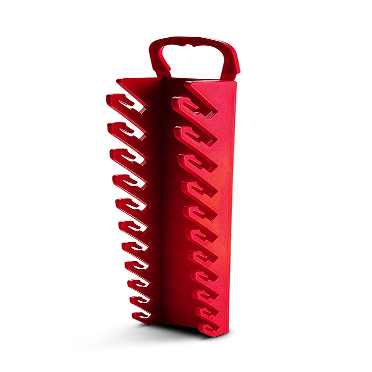 Wrench Rack, Straight Style, Red - Holds 7 Pieces