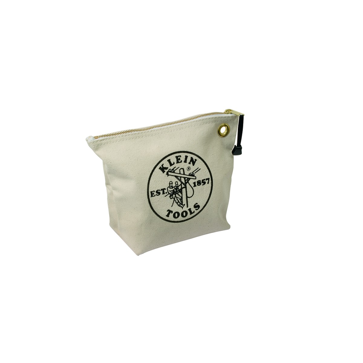 Zipper Bag, Canvas Tool Pouch, 10-Inch, Natural