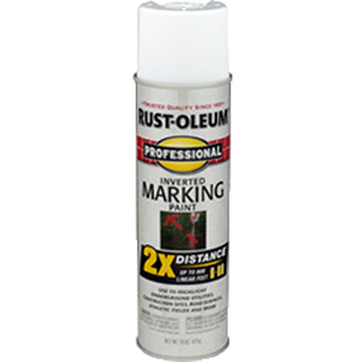 Professional - 2X Distance Marking Paint Spray - 15 oz. Spray - White