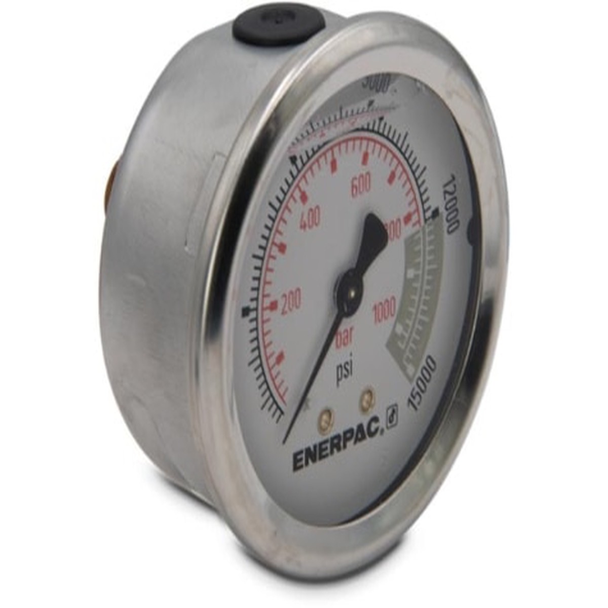 G2538R, Hydraulic Pressure Gauge, 2.50 in. Face, Center Rear Mount, Glycerine Filled, 15,000 maximum psi