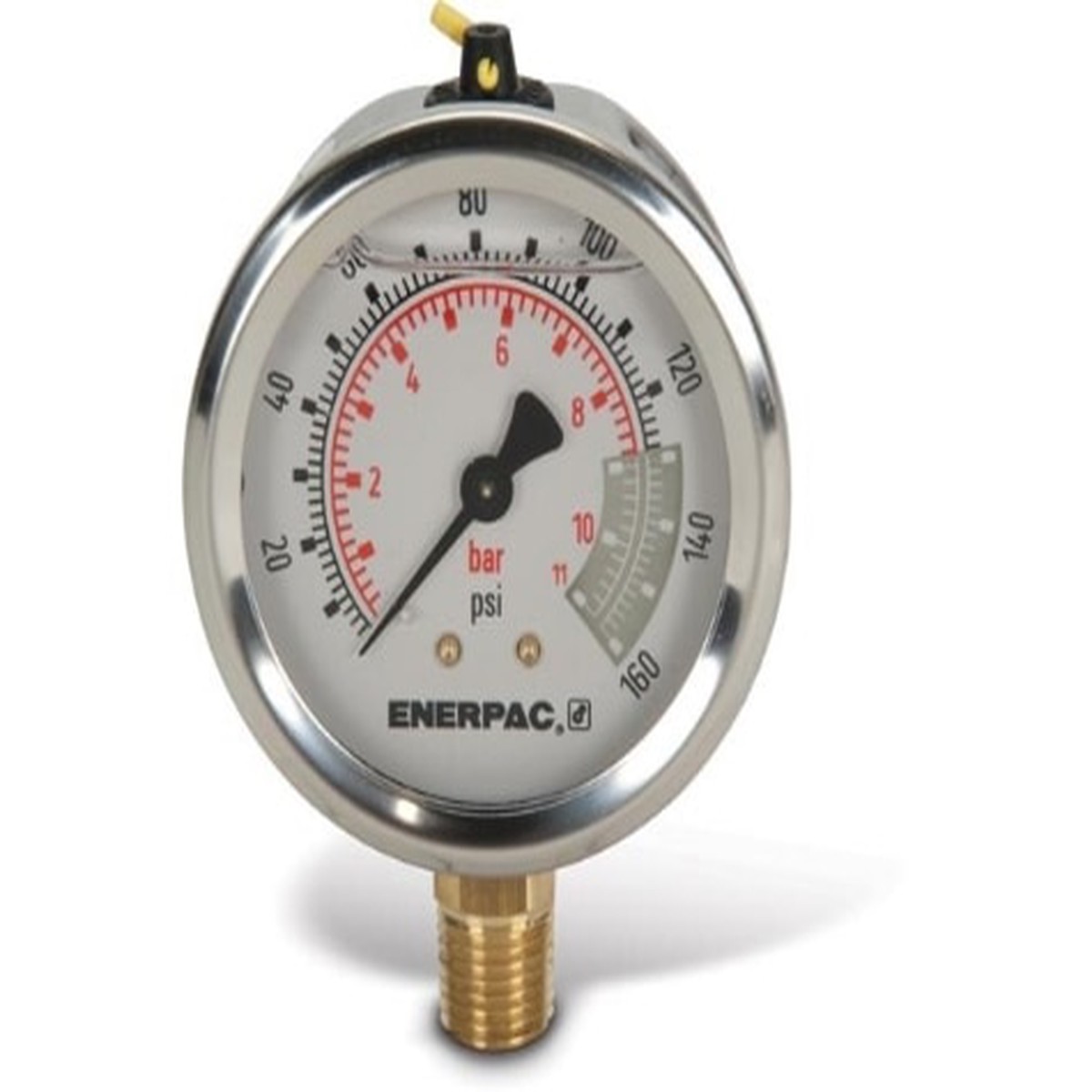 G2509L, Hydraulic Pressure Gauge, 2.50 in. Face, Lower Mount, Glycerine Filled, 100 maximum psi