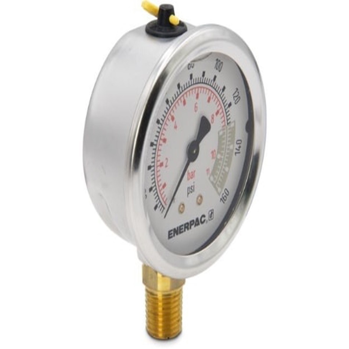 G2510L, Hydraulic Pressure Gauge, 2.50 in. Face, Lower Mount, Glycerine Filled, 160 maximum psi
