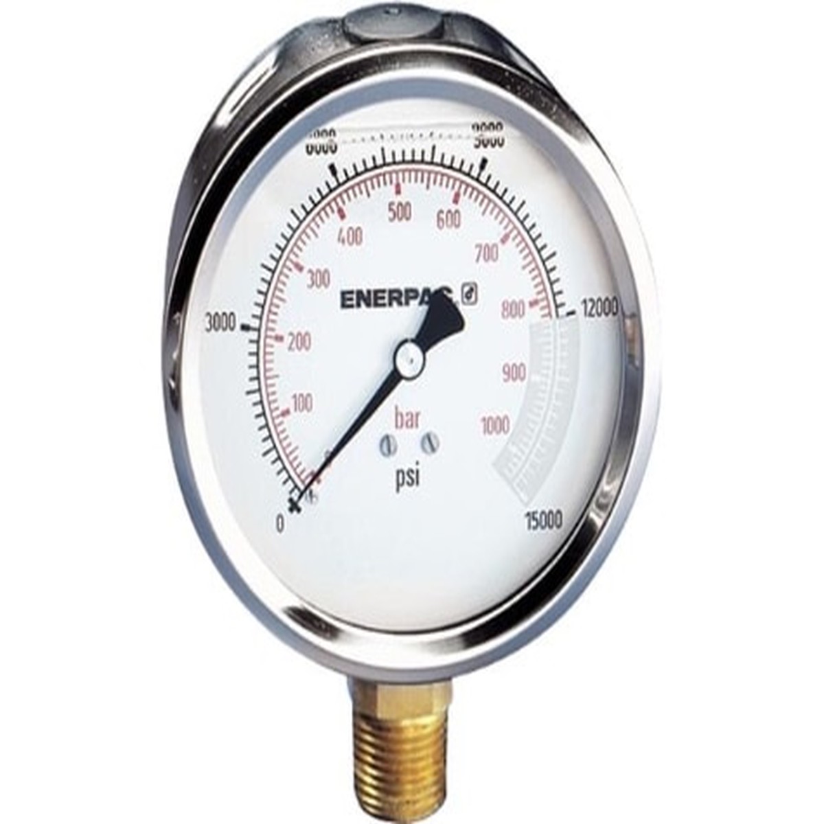 G4039L, Hydraulic Pressure Gauge, 4.0 in. Face, Lower Mount, Glycerine Filled, 10,000 maximum psi