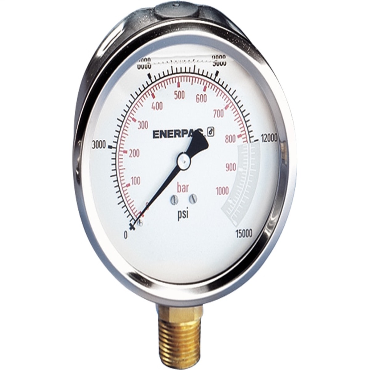 G4040L, Hydraulic Pressure Gauge, 4.0 in. Face, Lower Mount, Glycerine Filled, 15,000 maximum psi